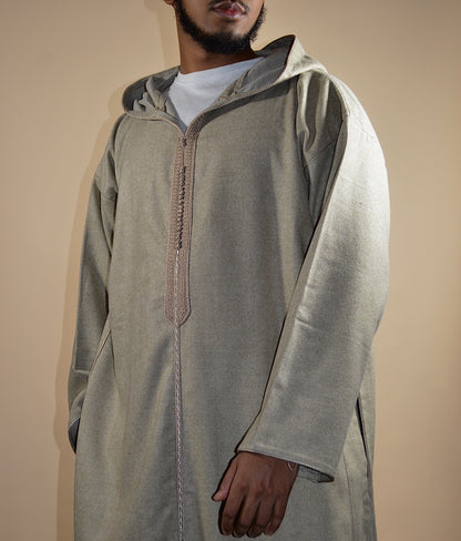 Biege Hooded Djellaba