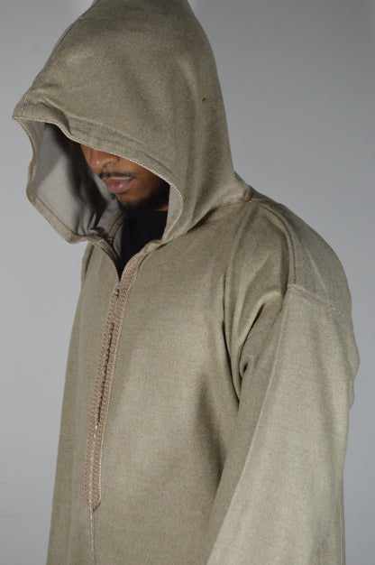 Biege Hooded Djellaba