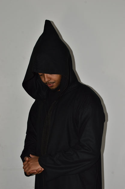 Black Hooded Djellaba